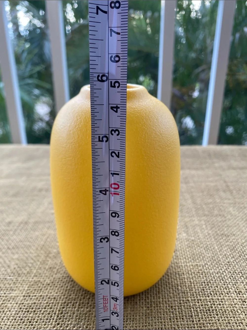 Matte Yellow Ceramic Decorative Vase  Orange peel 🍊 texture